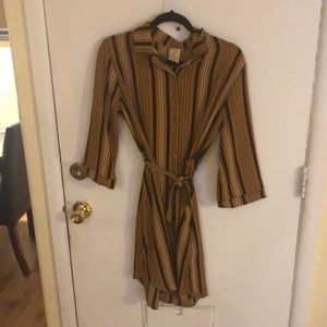 Brown and Black Stripped Dress